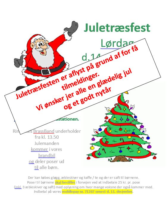 Juletræsfesten er aflyst